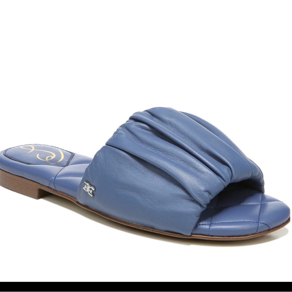 Sam Edelman Womens Briar Flat Sandal 8 Marlin Blue